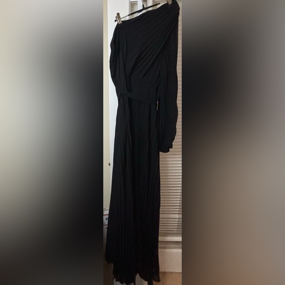 Lulus Lavish Style Black Velvet Mesh One-Shoulder Maxi Dress - Picture 7 of 12